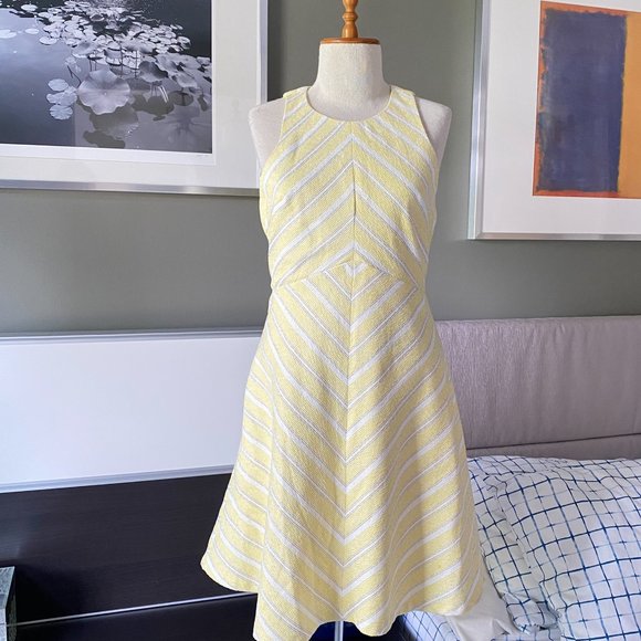 miami Dresses & Skirts - ❤️ Mi Ami Sleeveless Summer Party Dress in Yellow, White and Gold MEDIUM - J184